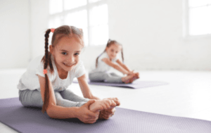 Children stretching